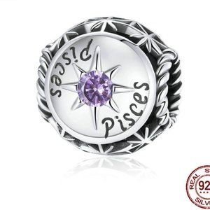 925 Stering Silver Pisces Charm